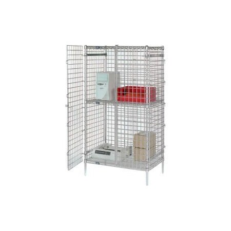 Global Equipment Nexel Poly-Z-Brite Security Shelving Unit, 48"W x 24"D x 66"H SU2448Z